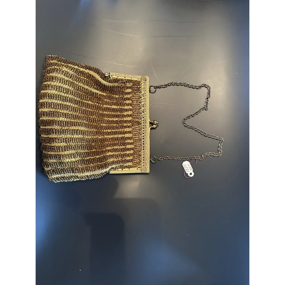 1930's Gold Beaded Opera Purse